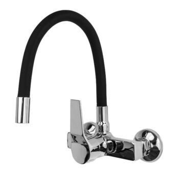 Flex konyhai fali csaptelep fekete-króm Flex konyhai fali csaptelep fekete-króm