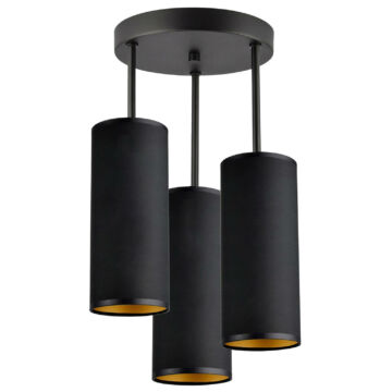 LEDLUX LX-1306 függesztett mennyezeti lámpa,3xE27, fekete