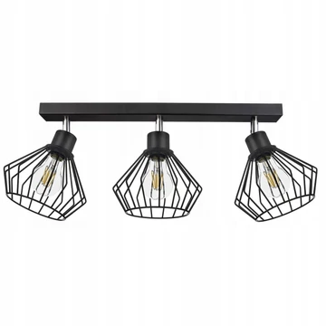 LEDLUX LX-1255 függesztett mennyezeti lámpa,3xE27, fekete