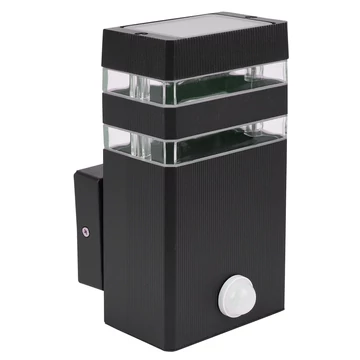 LEDLUX LX-9112 kültéri homlokzati lámpa, mozgásérzékelős 1xGU10, fekete