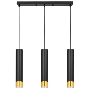 LEDLUX LX-1413 függesztett mennyezeti lámpa,3xGU10, fekete arany
