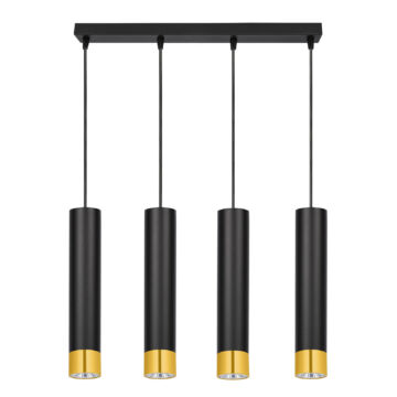 LEDLUX LX-1415 függesztett mennyezeti lámpa,4xGU10, fekete arany