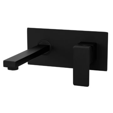 Cube falra szerelhető fürdőszoba mosdó csaptelep fekete Cube falra szerelhető fürdőszoba mosdó csaptelep fekete