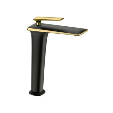 Purus magasított fürdőszobai mosdó csaptelep fekete-arany Purus magasított fürdőszobai mosdó csaptelep fekete-arany