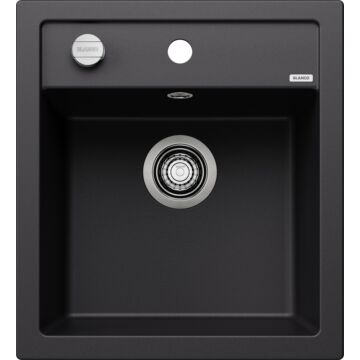 BLANCO DALAGO 45 Silgranit egymedencés gránit mosogató automata dugóemelő, szifonnal, fekete