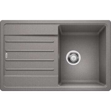 BLANCO LEGRA 45S Silgranit egymedencés csepegtetőtálcás gránit mosogató, szifonnal, szürke