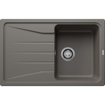 BLANCO SONA 45S Silgranit egymedencés csepegtetőtálcás gránit mosogató, szifonnal, vulkánszürke