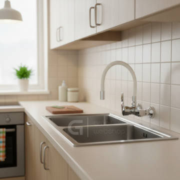 Flex konyhai fali csaptelep fehér-króm Flex konyhai fali csaptelep fehér-króm