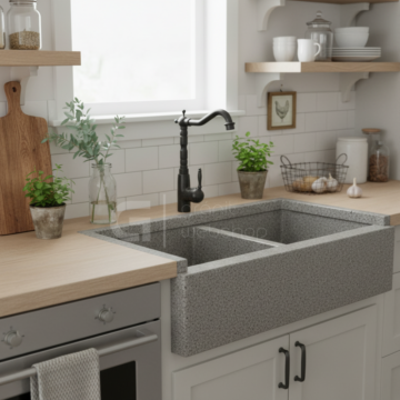 Retro 3 konyhai csaptelep fekete-szemcsés Retro 3 konyhai csaptelep fekete-szemcsés