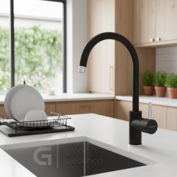 Schock Plutos konyhai csaptelep Cristalite Nero, fekete Schock Plutos konyhai csaptelep Cristalite Nero, fekete