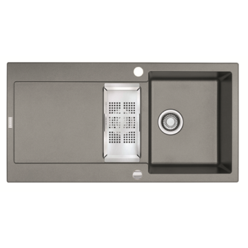 FRANKE MARIS MRG 651-A gyümölcsmosós gránit mosogató automata dugóemelő, szifonnal, szürke