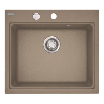 FRANKE MARIS MRG 610-58 egymedencés gránit mosogató automata dugóemelő, szifonnal, kasmír