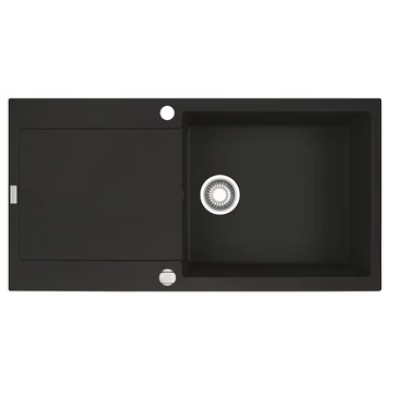 FRANKE MARIS MRG 611-100-XL egymedencés gránit mosogató automata dugóemelő, szifonnal, matt fekete