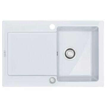 FRANKE MARIS MRK 611-78 egymedencés kerámia mosogató automata dugóemelő, szifonnal, fehér