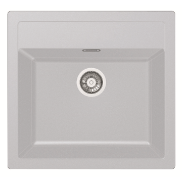 FRANKE SIRIUS-2 SID 610 egymedencés kompozit mosogató automata dugóemelő, szifonnal, fehér