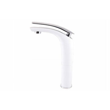 Éder fürdőszobai magasított csaptelep fehér-króm Éder fürdőszobai magasított csaptelep fehér-króm