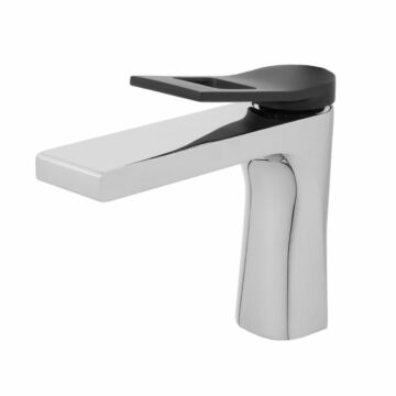 Róma fürdőszobai mosdó csaptelep króm-fekete Róma fürdőszobai mosdó csaptelep króm-fekete