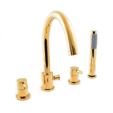 Roy kádtöltő csaptelep szett 4 részes arany Roy kádtöltő csaptelep szett 4 részes arany