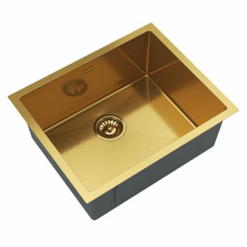 Stalowy S5444 egymedencés rozsdamentes acél mosogató, arany színben Stalowy S5444 egymedencés rozsdamentes acél mosogató, arany színben