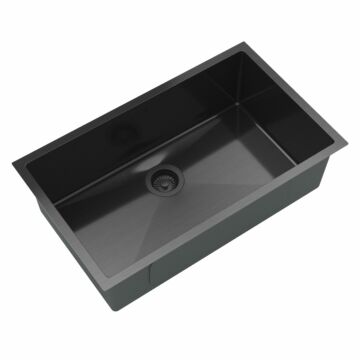 Stalowy S7545 egymedencés rozsdamentes acél mosogató, fekete színben Stalowy S7545 egymedencés rozsdamentes acél mosogató, fekete színben