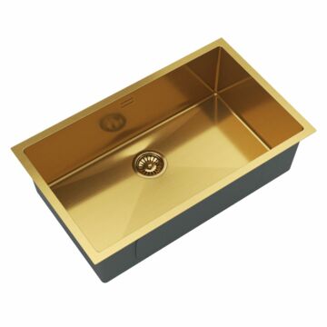 Stalowy S7545 egymedencés rozsdamentes acél mosogató, arany színben Stalowy S7545 egymedencés rozsdamentes acél mosogató, arany színben