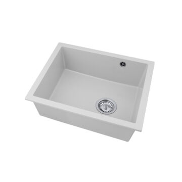 Gamma Decor 5040 egymedencés gránit mosogató, szifonnal, fehér Gamma Decor 5040 egymedencés gránit mosogató, szifonnal, fehér