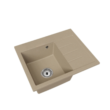 Exclusive 60 gránit mosogató, jobbos csepegtetővel, bézs, beépíthető Exclusive 60 gránit mosogató, jobbos csepegtetővel, bézs, beépíthető