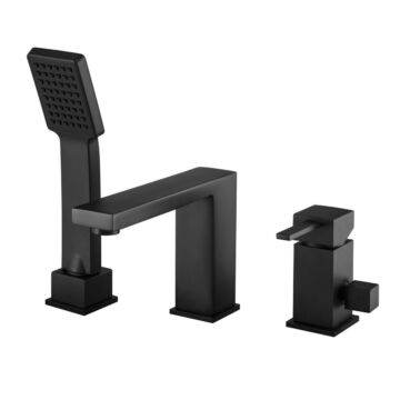 Cuadro kádtöltő csaptelep szett fekete Cuadro kádtöltő csaptelep szett fekete