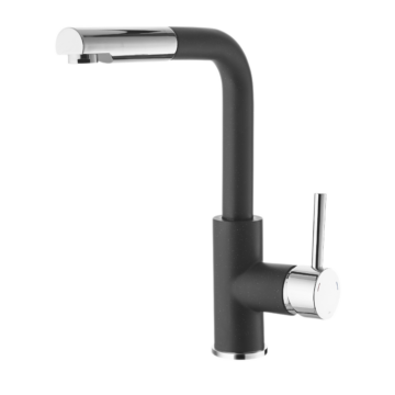 Tina konyhai csaptelep fekete szemcsés-króm Tina konyhai csaptelep fekete szemcsés-króm