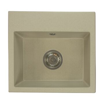 Mini Don egymedencés gránit mosogató automata szűrőkosaras leeresztővel bézs