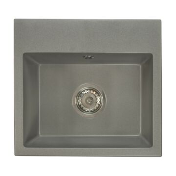 Mini Don egymedencés gránit mosogató automata szűrőkosaras leeresztővel szürke