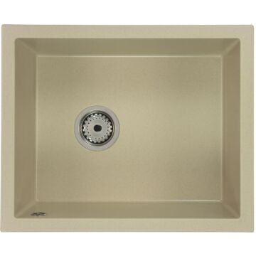 FELEIX 50 egymedencés gránit mosogató automata dugóemelő, szifonnal, szürke FELEIX 50 egymedencés gránit mosogató automata dugóemelő, szifonnal, szürke