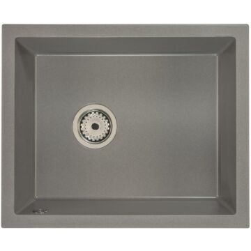 FELEIX 50 egymedencés gránit mosogató automata dugóemelő, szifonnal, szürke FELEIX 50 egymedencés gránit mosogató automata dugóemelő, szifonnal, szürke