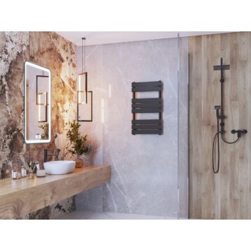 Design classic törölközőszárító radiátor 45cm x 80cm, fekete