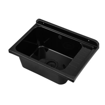 Selva fali kézmosó, szifonnal, fekete Selva fali kézmosó, szifonnal, fekete