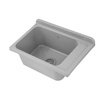 Selva fali kézmosó, szifonnal, szürke Selva fali kézmosó, szifonnal, szürke