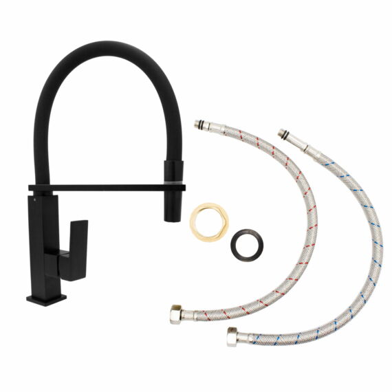 Luk konyhai csaptelep fekete