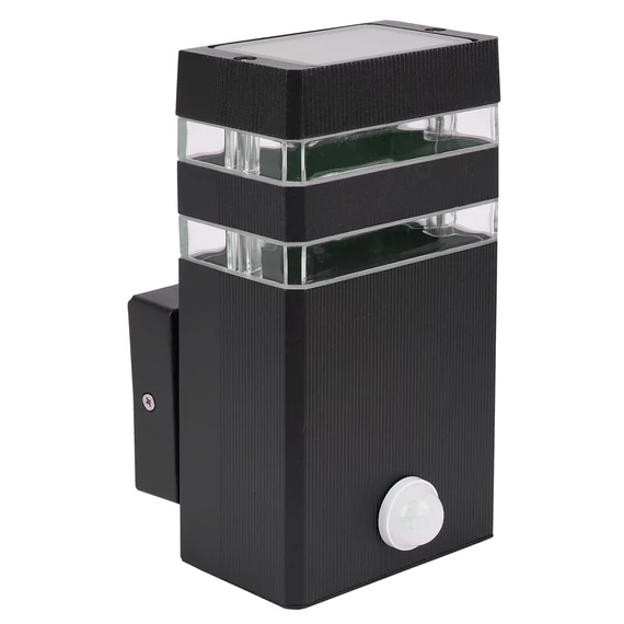 LEDLUX LX-9112 kültéri homlokzati lámpa, mozgásérzékelős 1xGU10, fekete