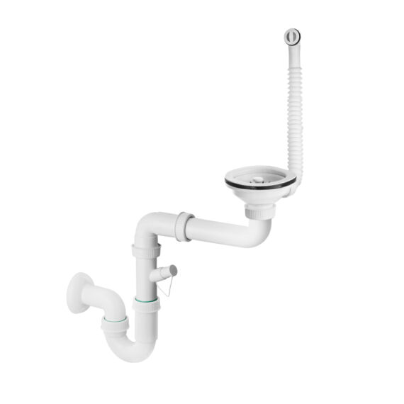 Lavre mosogató szifon 1 medencés mosogatóhoz fehér
