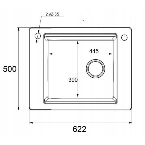 Start Max egymedencés gránit mosogató méret