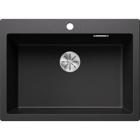 BLANCO PLEON 8 Silgranit egymedencés gránit mosogató automata dugóemelő, szifonnal, fekete-szemcsés