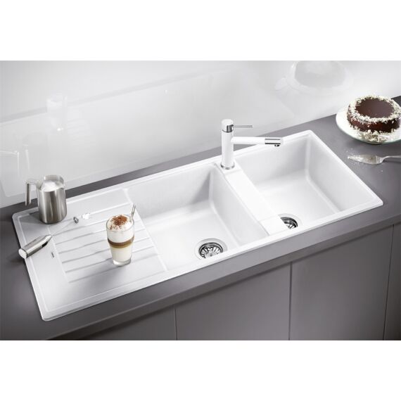 BLANCO ZIA 8S Silgranit kétmedencés csepegtetőtálcás gránit mosogató