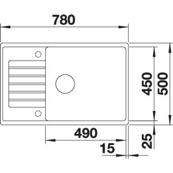 BLANCO ZIA XL 6S Silgranit egymedencés csepegtetőtálcás gránit mosogató
