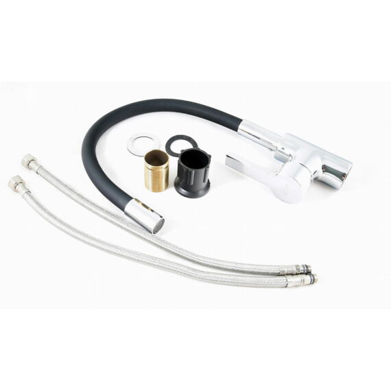 Flex konyhai csaptelep fekete-króm