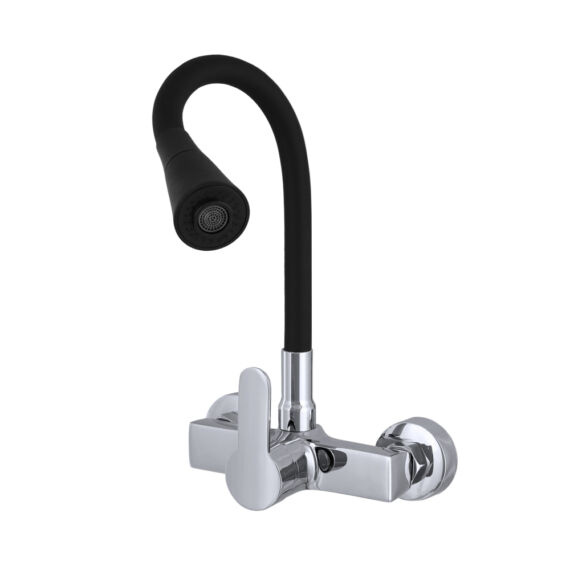 Flex 3000 konyhai fali csaptelep fekete-króm