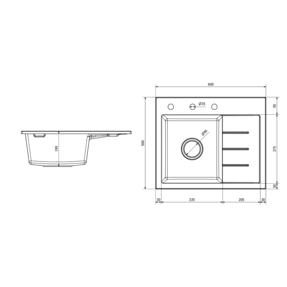 Exclusive 60 gránit mosogató