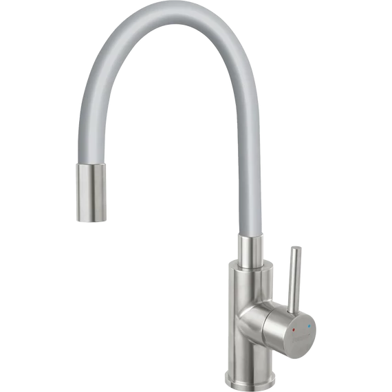Ferro Zumba Flexibilis csövű inox csaptelep, szürke