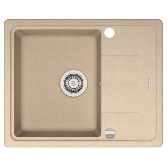 FRANKE BASIS 611-62 egymedencés gránit mosogató automata dugóemelő, szifonnal, bézs
