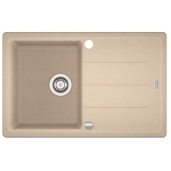 FRANKE BASIS 611 egymedencés gránit mosogató automata dugóemelő, szifonnal, bézs