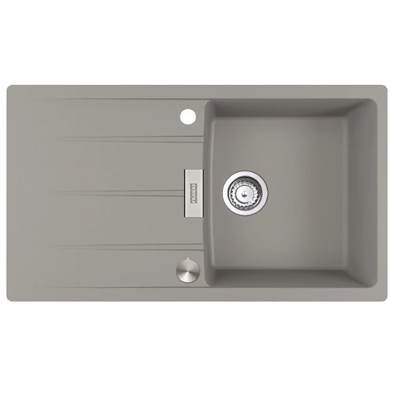 FRANKE CENTRO CNG-611-86 egymedencés gránit mosogató automata dugóemelő, szifonnal, szürke